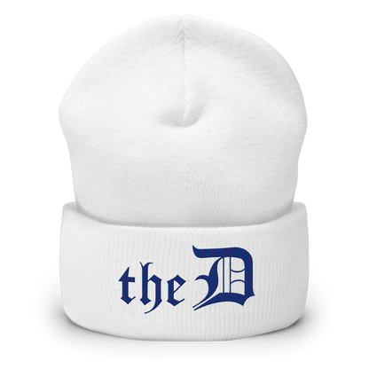 Detroit 'The D' Cuffed Beanie | Bourbon Blue