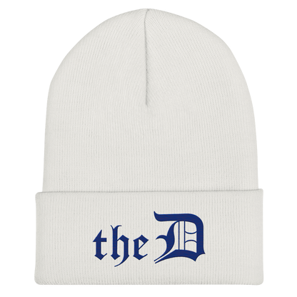 Detroit 'The D' Cuffed Beanie | Bourbon Blue