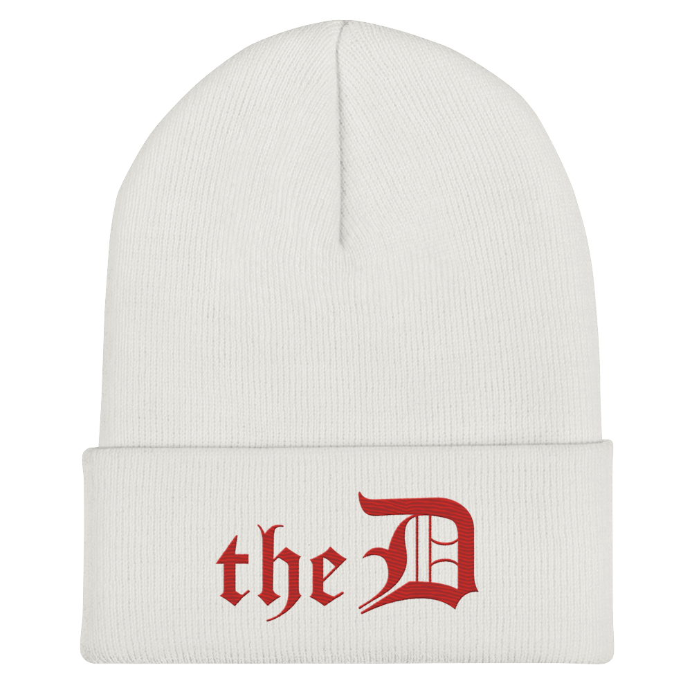 Detroit 'The D' Cuffed Beanie | Aliform Red