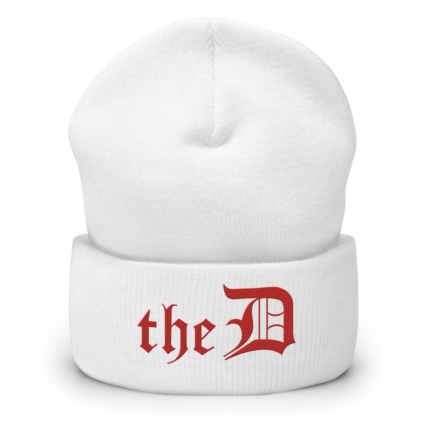 Detroit 'The D' Cuffed Beanie | Aliform Red