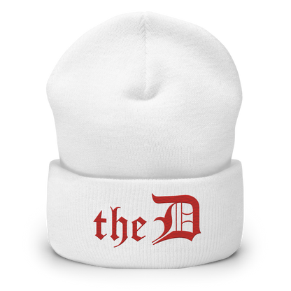 Detroit 'The D' Cuffed Beanie | Aliform Red