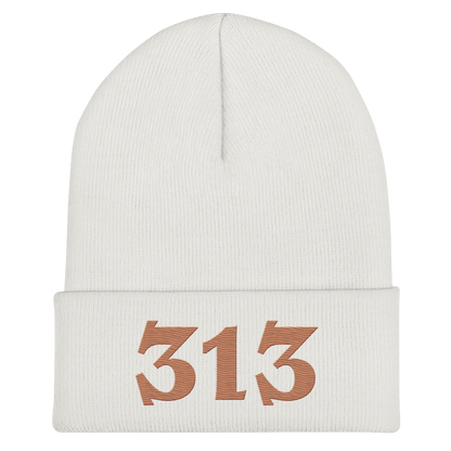 Detroit '313' Cuffed Beanie (Angry Font) | Copper