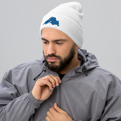 Lake Superior Cuffed Beanie | Azure