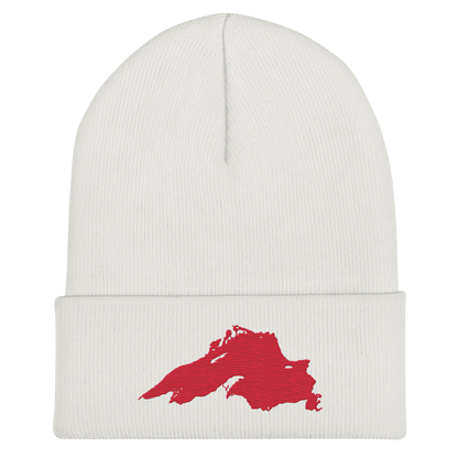 Lake Superior Cuffed Beanie | Lighthouse Red