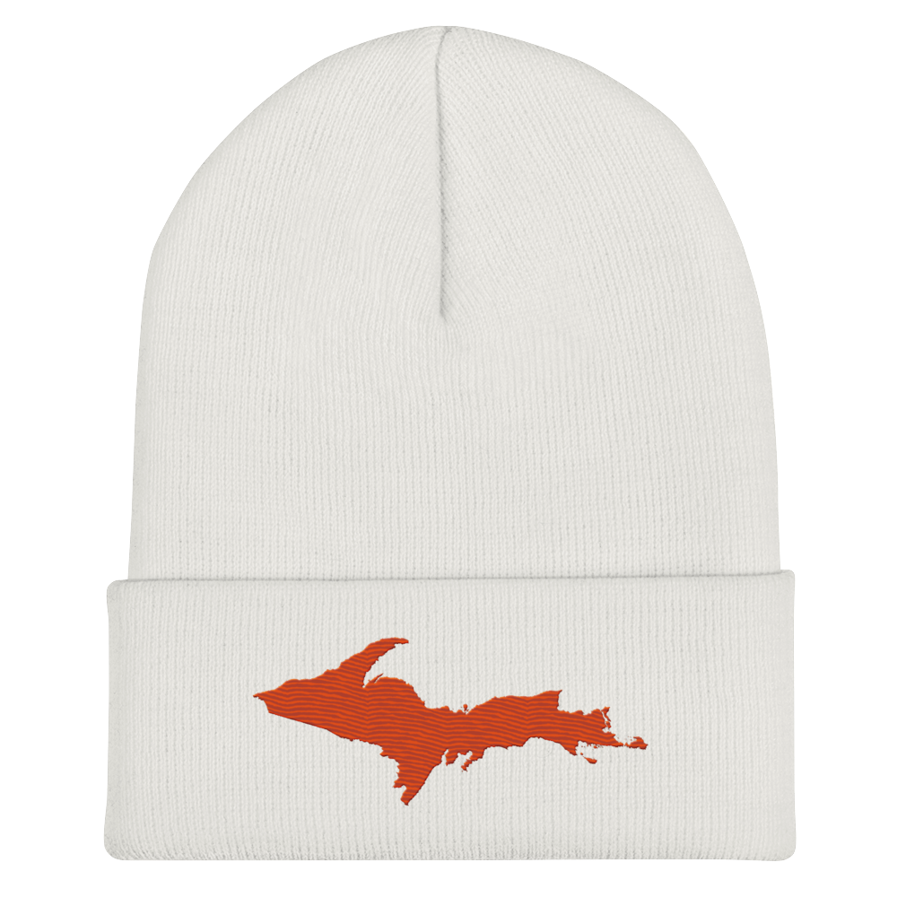 Upper Peninsula Cuffed Beanie | Maple Leaf Orange