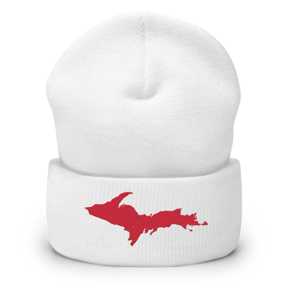 Upper Peninsula Cuffed Beanie | Lighthouse Red