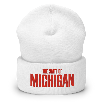 'Michigan' Cuffed Beanie | Flying Superhero Parody