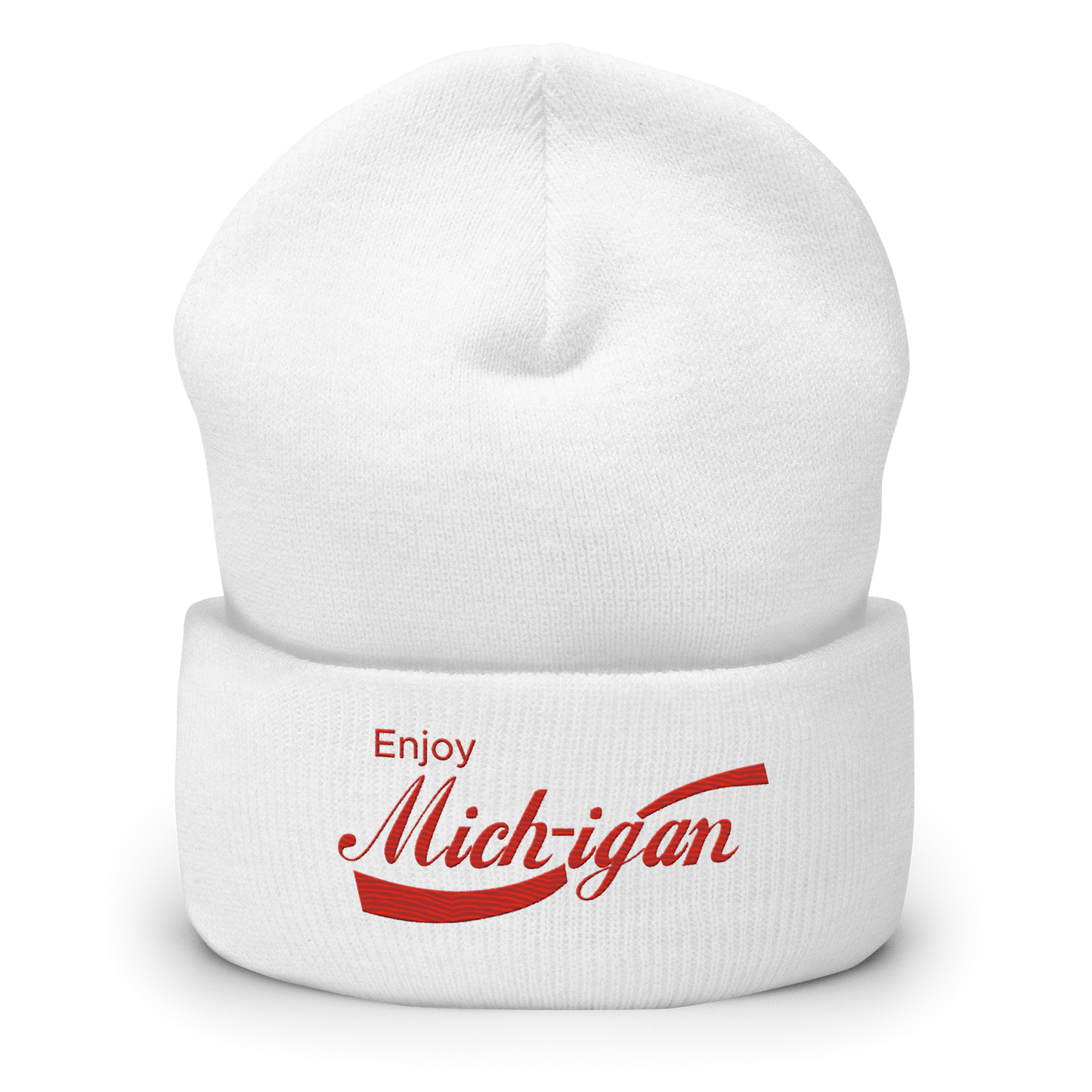 'Enjoy Michigan' Cuffed Beanie | Sodapop Parody