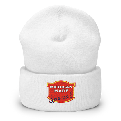 'Michigan Made' Cuffed Beanie | Potato Chip Parody