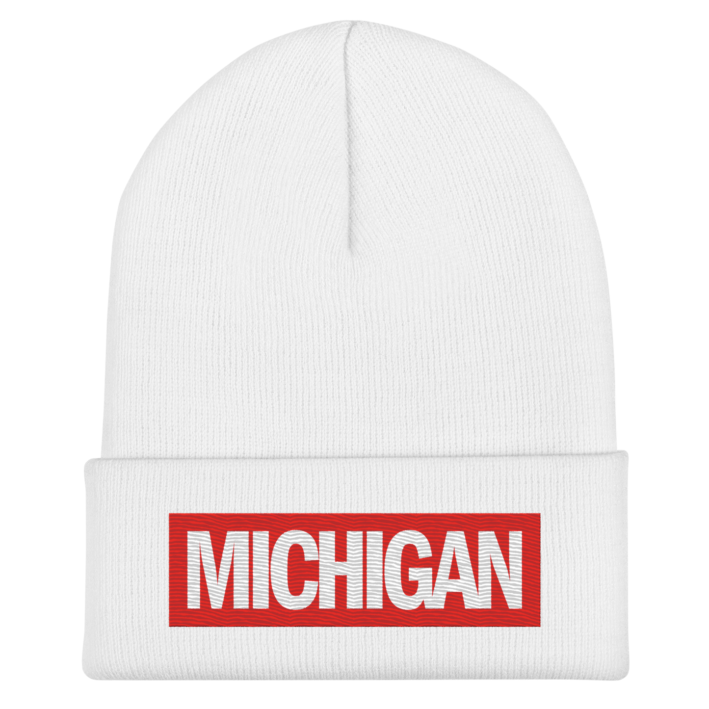 'Michigan' Cuffed Beanie | Superhero Factory Parody