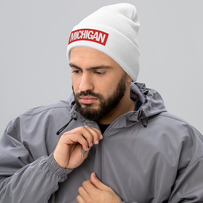 'Michigan' Cuffed Beanie | Superhero Factory Parody