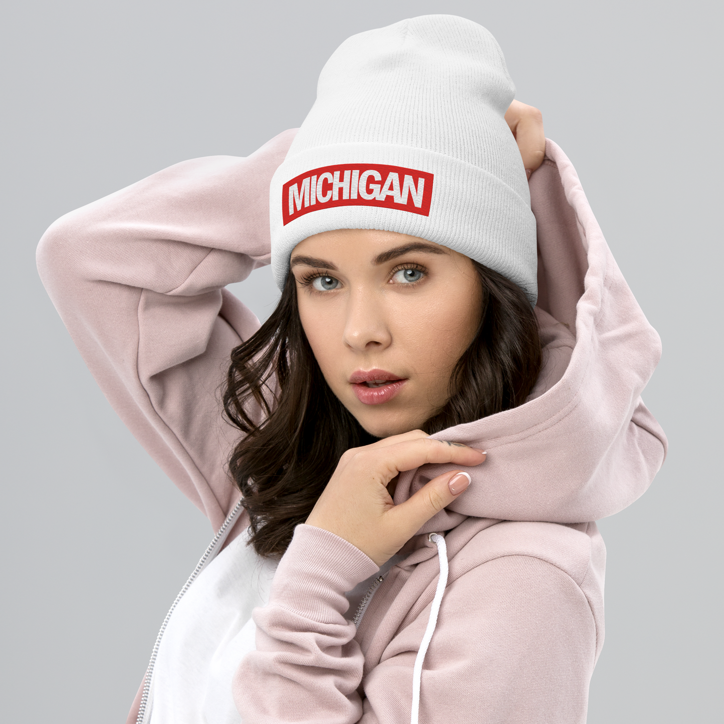 'Michigan' Cuffed Beanie | Superhero Factory Parody