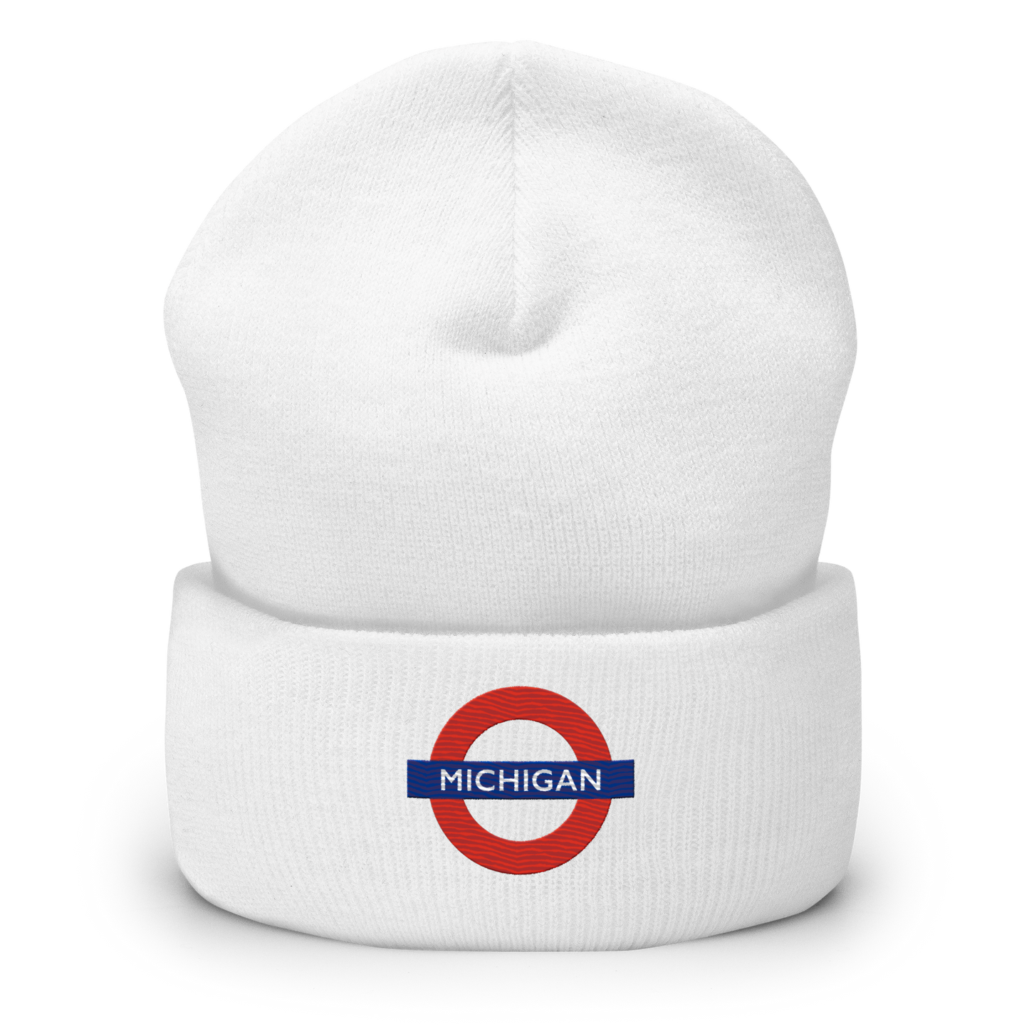 'Michigan' Cuffed Beanie | London Tube Parody