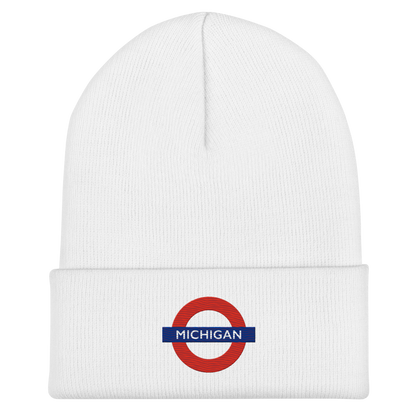 'Michigan' Cuffed Beanie | London Tube Parody