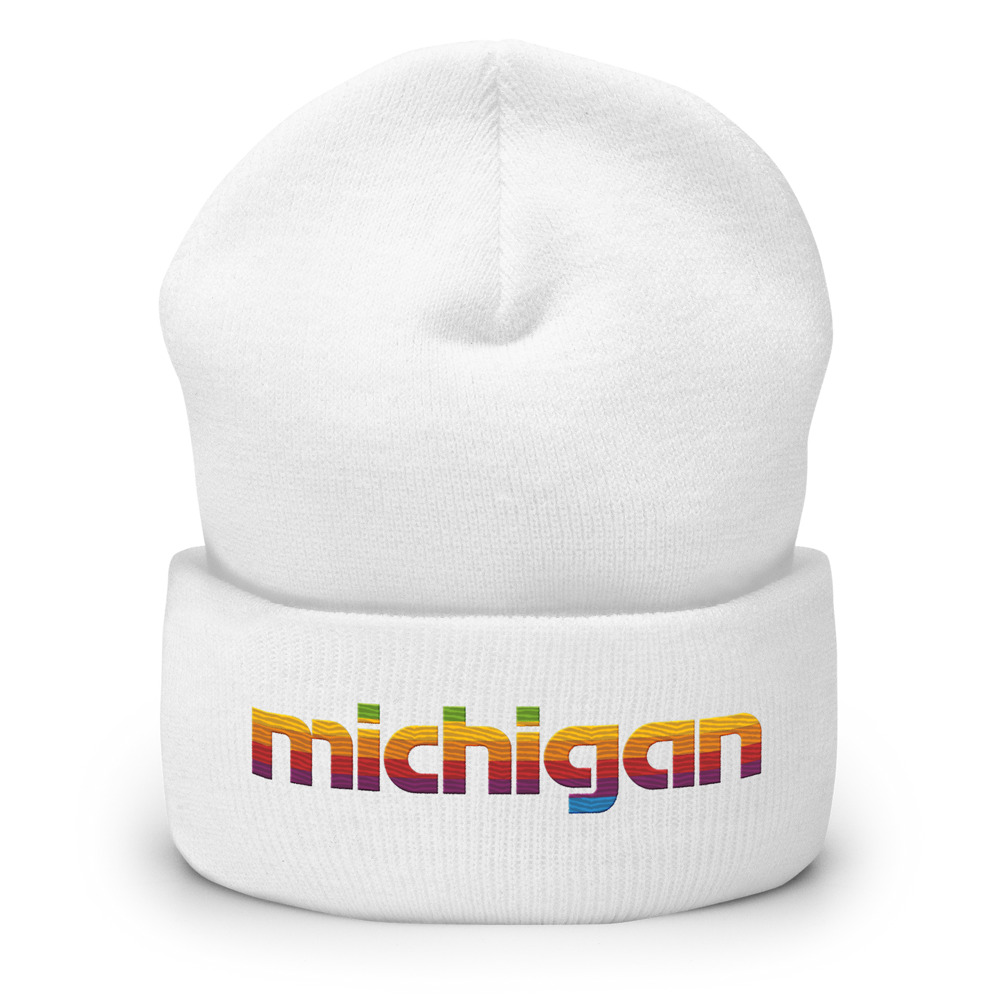 'Michigan' Cuffed Beanie | 80s Pomaceous Tech Parody