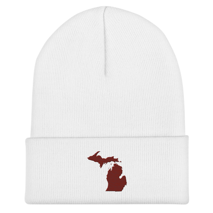 Michigan Cuffed Beanie | Cherryland Red Outline