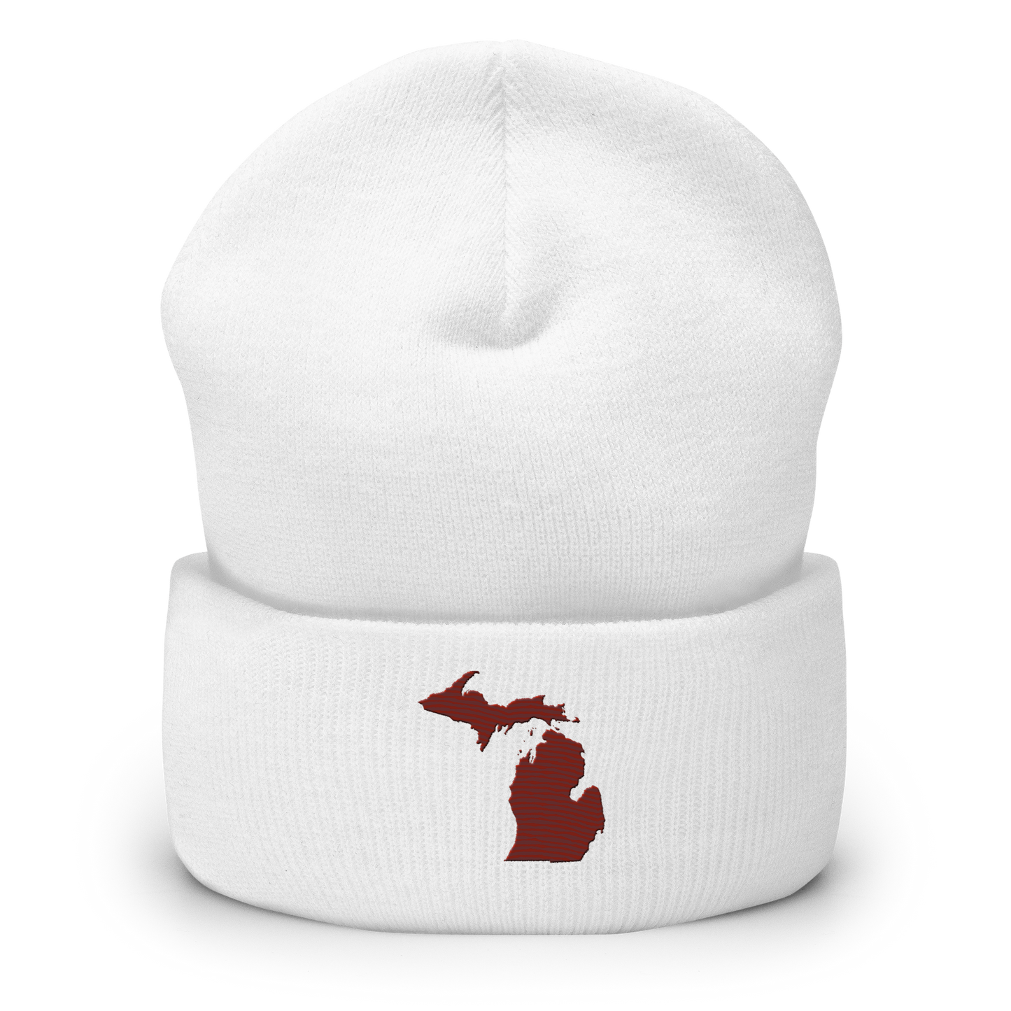 Michigan Cuffed Beanie | Cherryland Red Outline