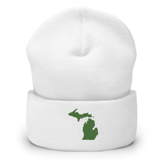 Michigan Cuffed Beanie | Pine Green Outline