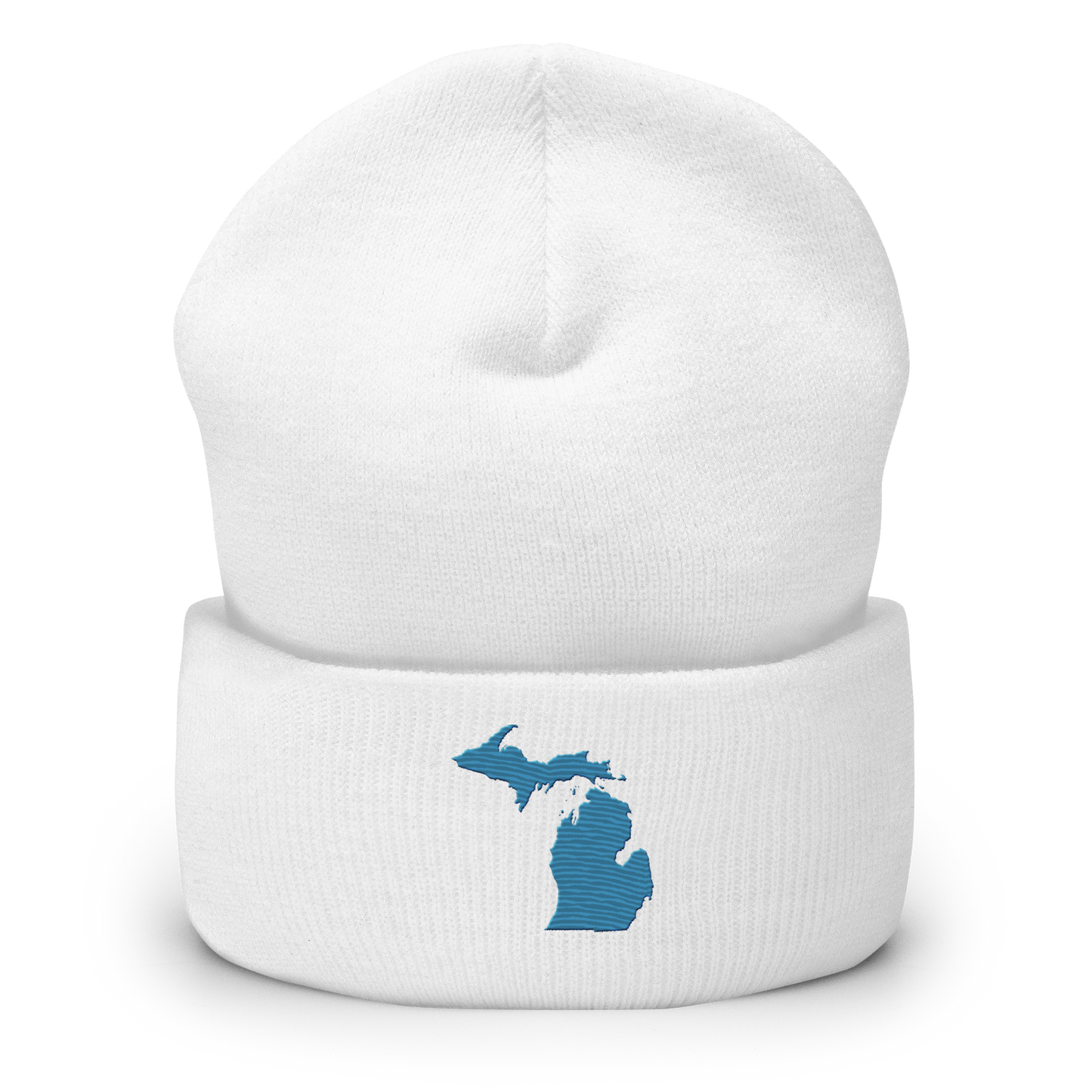 Michigan Cuffed Beanie | Traverse Blue Outline