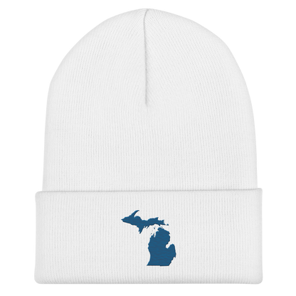 Michigan Cuffed Beanie | Blueberry Outline