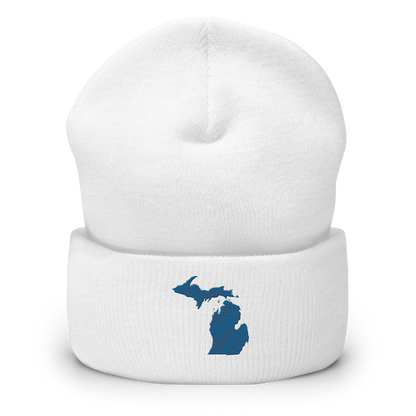 Michigan Cuffed Beanie | Blueberry Outline