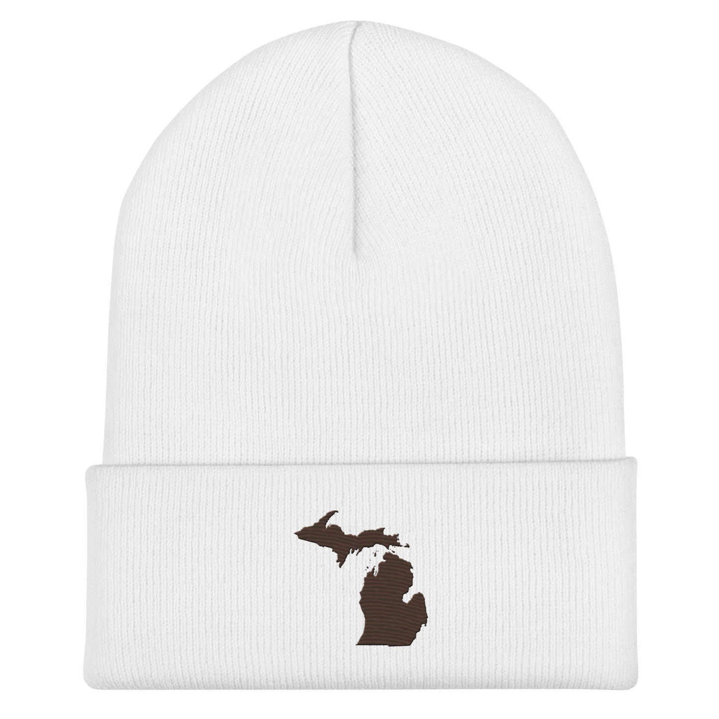Michigan Cuffed Beanie | Hickory Brown Outline