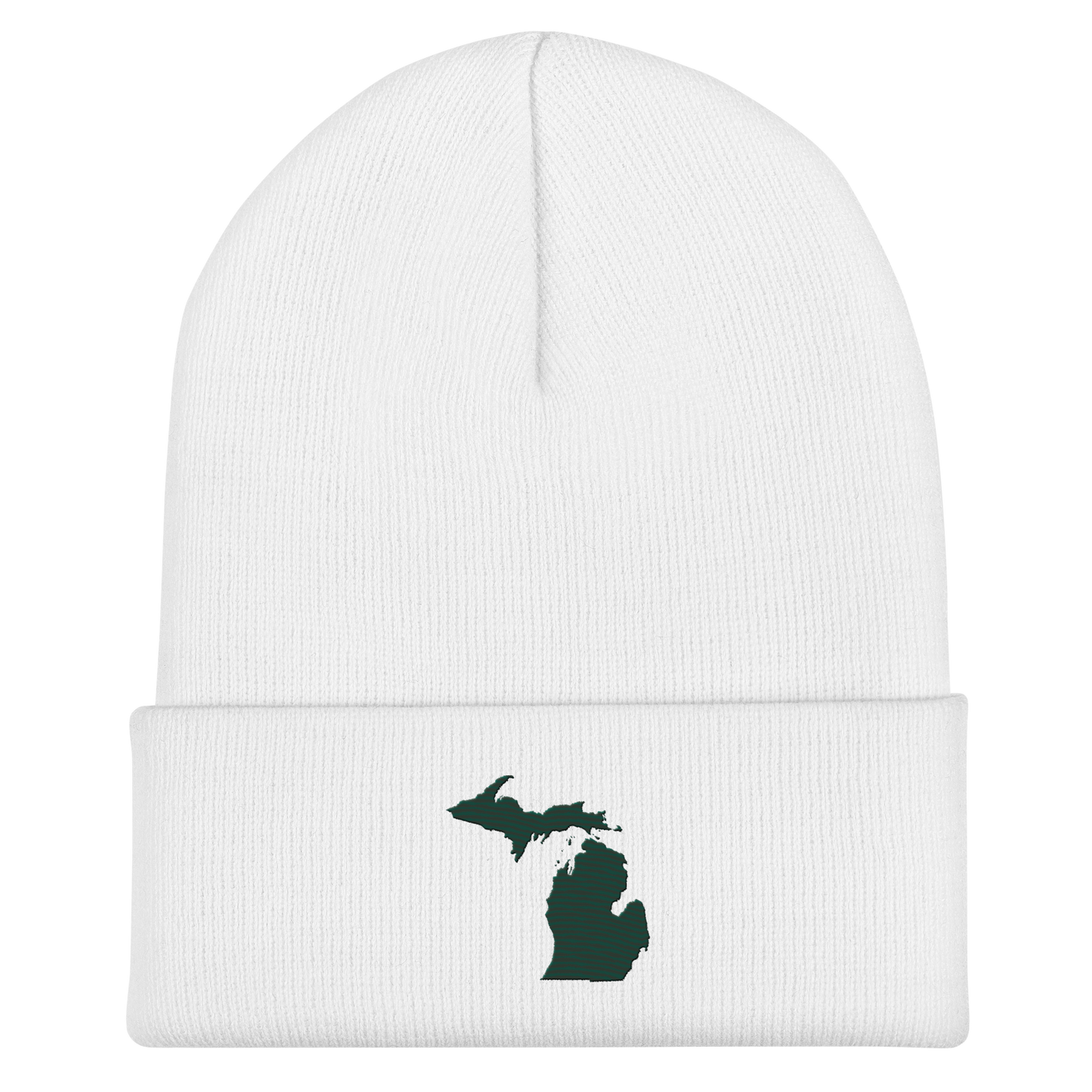 Michigan Cuffed Beanie | Laconic Green Outline