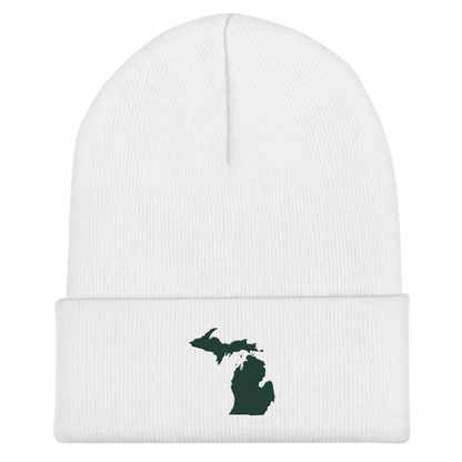 Michigan Cuffed Beanie | Laconic Green Outline