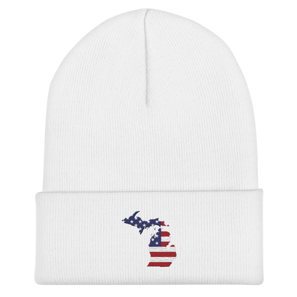 Michigan Cuffed Beanie | Patriotic Outline