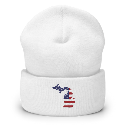 Michigan Cuffed Beanie | Patriotic Outline