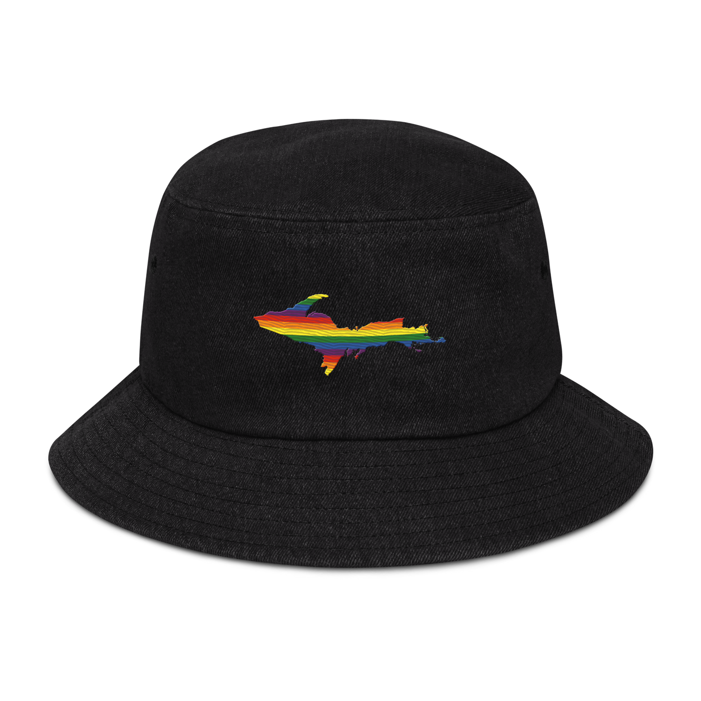 Michigan Upper Peninsula Denim Bucket Hat (Pride Edition)