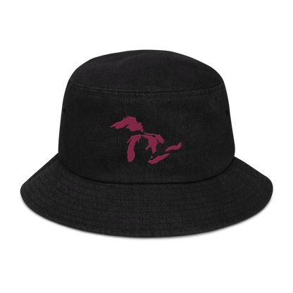 Great Lakes Denim Bucket Cap (Ruby Red)