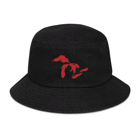 Great Lakes Denim Bucket Hat (Aliform Red)