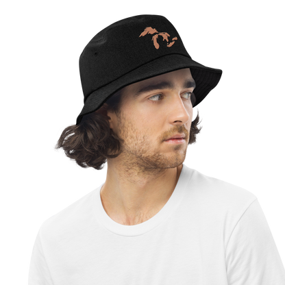 Great Lakes Denim Bucket Hat (Copper Color)