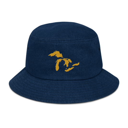 Great Lakes Denim Bucket Hat (Gold)