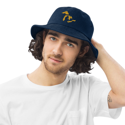 Great Lakes Denim Bucket Hat (Gold)