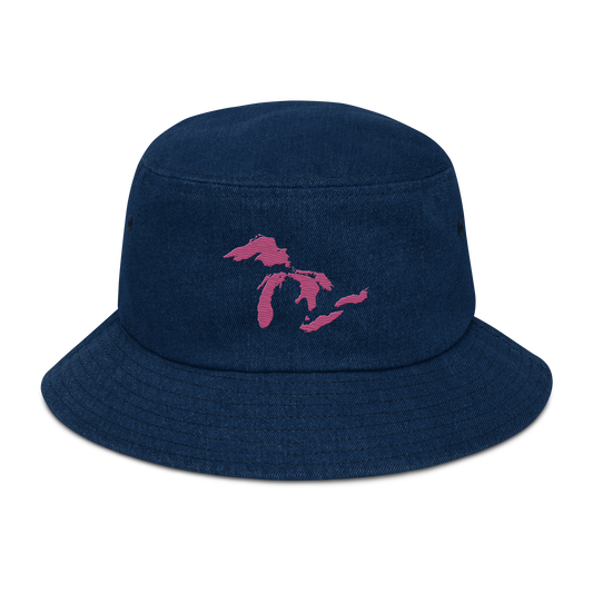 Great Lakes Denim Bucket Hat (Apple Blossom Pink)