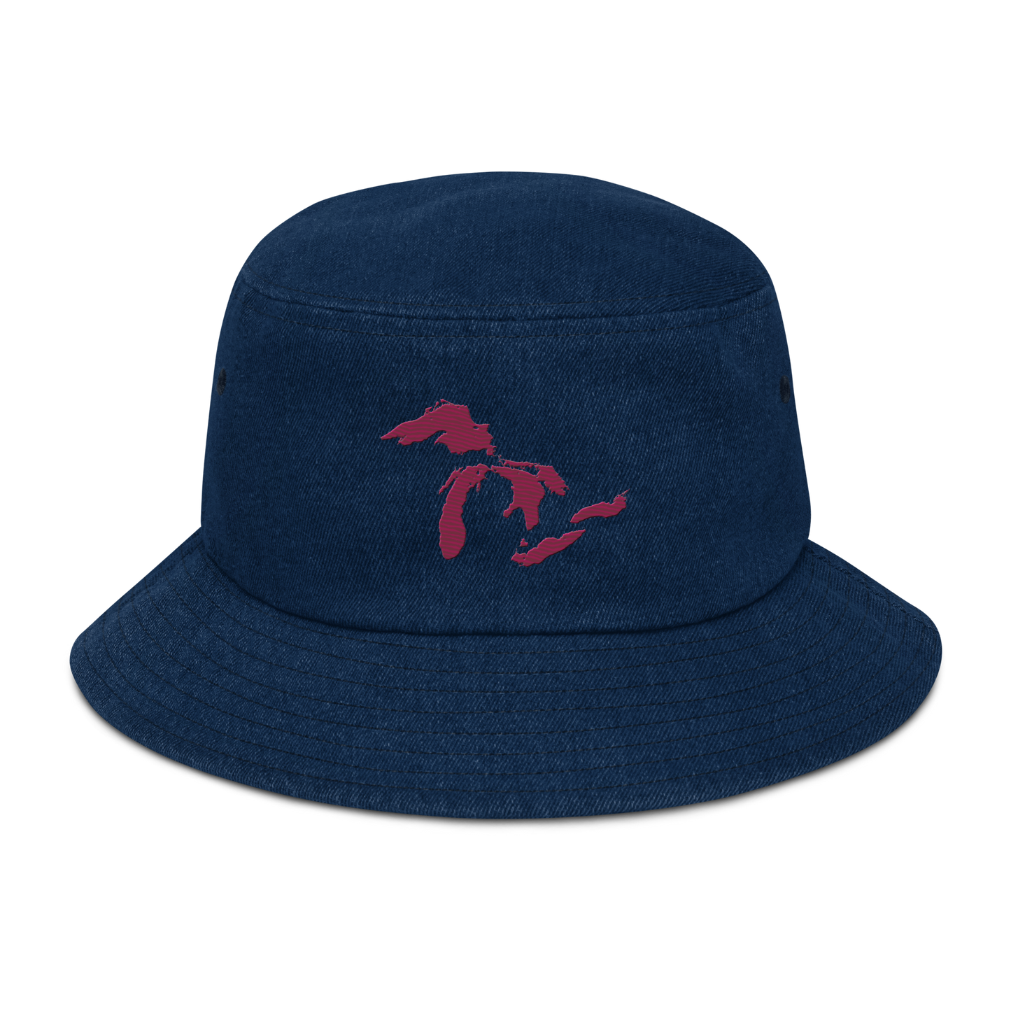 Great Lakes Denim Bucket Cap (Ruby Red)