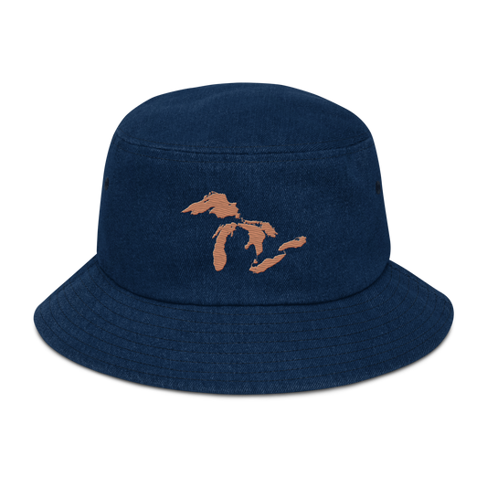 Great Lakes Denim Bucket Hat (Copper Color)