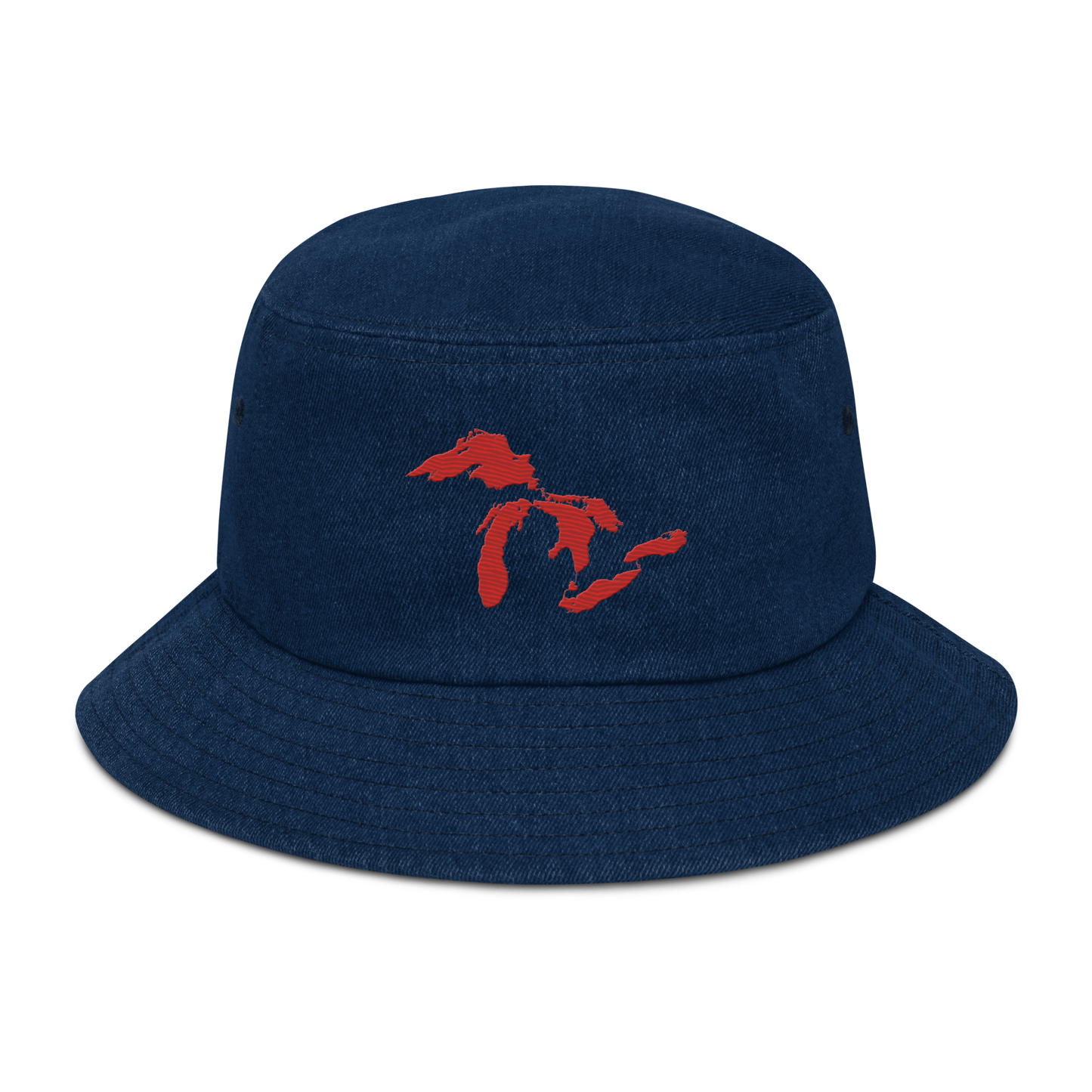 Great Lakes Denim Bucket Hat (Aliform Red)