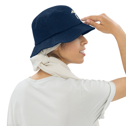 Great Lakes Denim Bucket Hat (Ivory White)