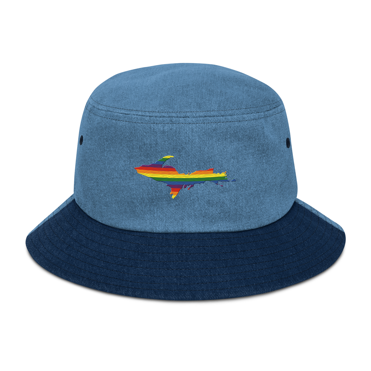 Michigan Upper Peninsula Denim Bucket Hat (Pride Edition)