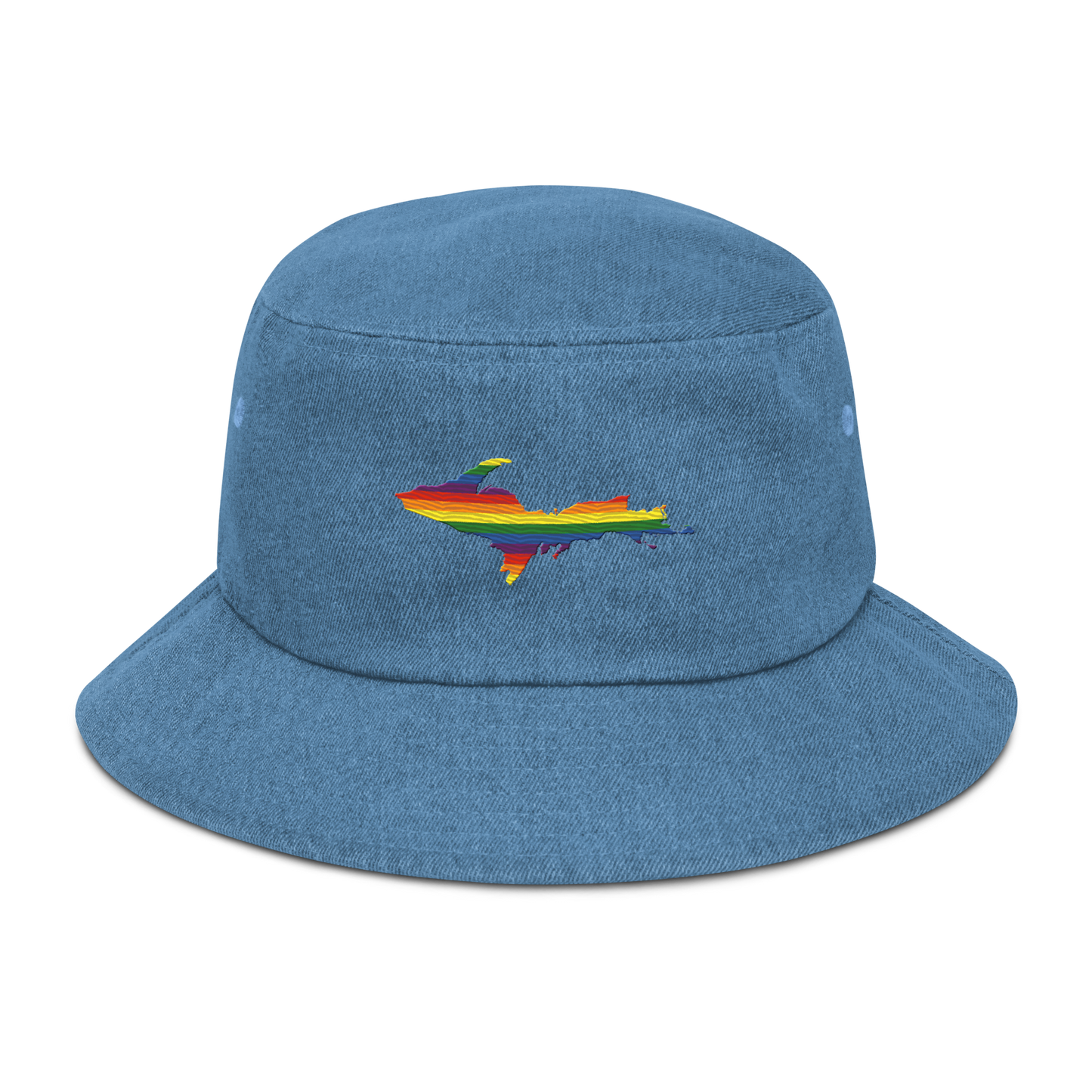 Michigan Upper Peninsula Denim Bucket Hat (Pride Edition)