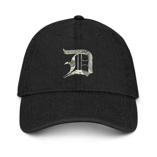 Detroit 'Old English D' Denim Baseball Cap (Benjamins Edition)