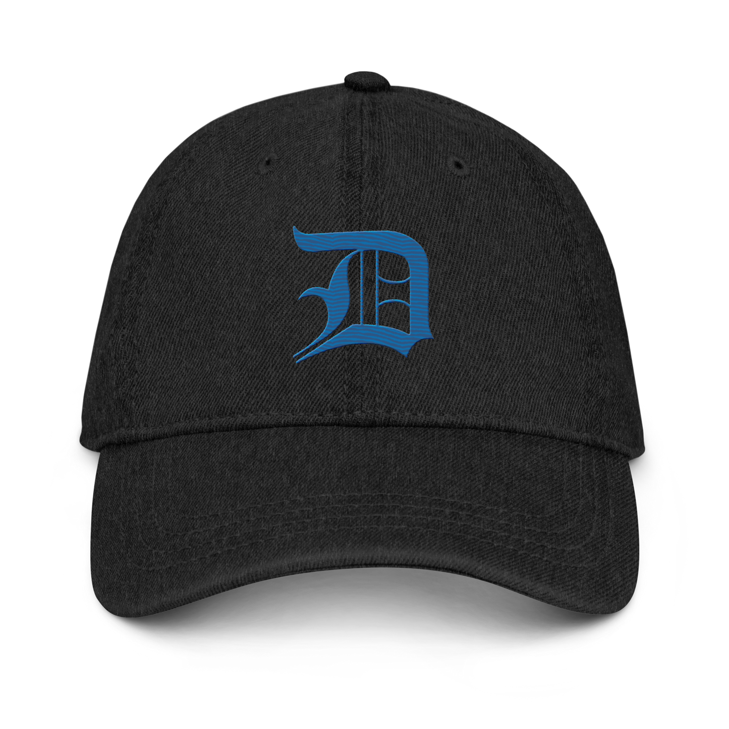 Detroit 'Old English D' Denim Baseball Cap (Azure)