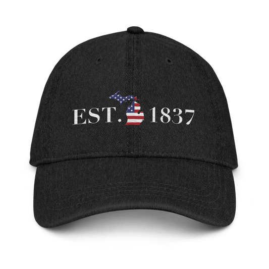 Michigan 'EST. 1837' Denim Baseball Cap