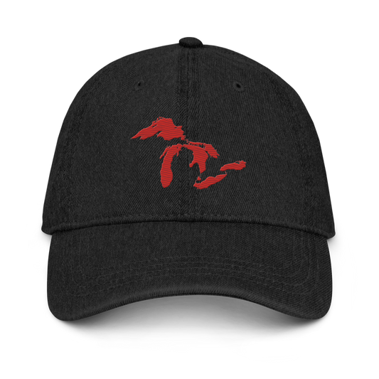 Great Lakes Denim Baseball Cap (Aliform Red)