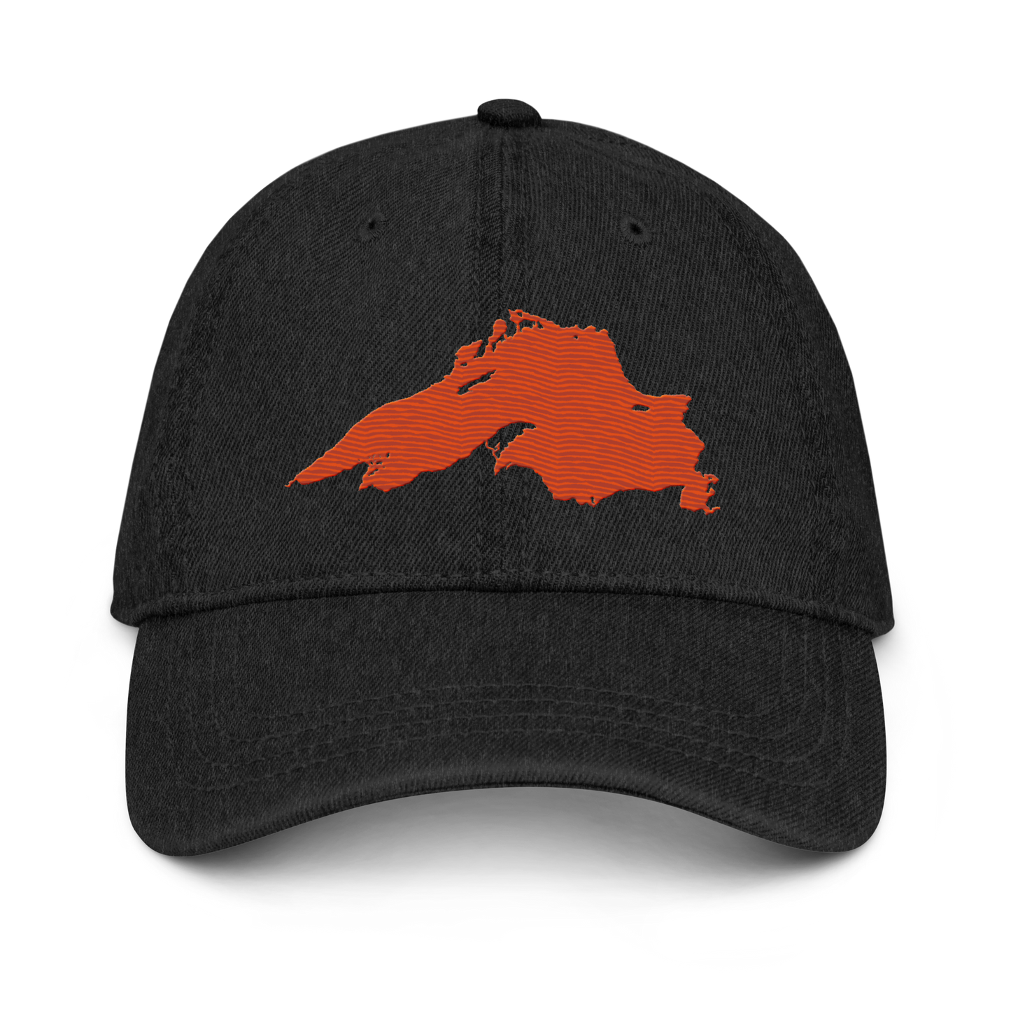 Lake Superior Denim Baseball Cap | Maple Leaf Orange