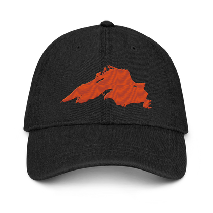 Lake Superior Denim Baseball Cap | Maple Leaf Orange