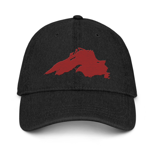 Lake Superior Denim Baseball Cap | Thimbleberry Red